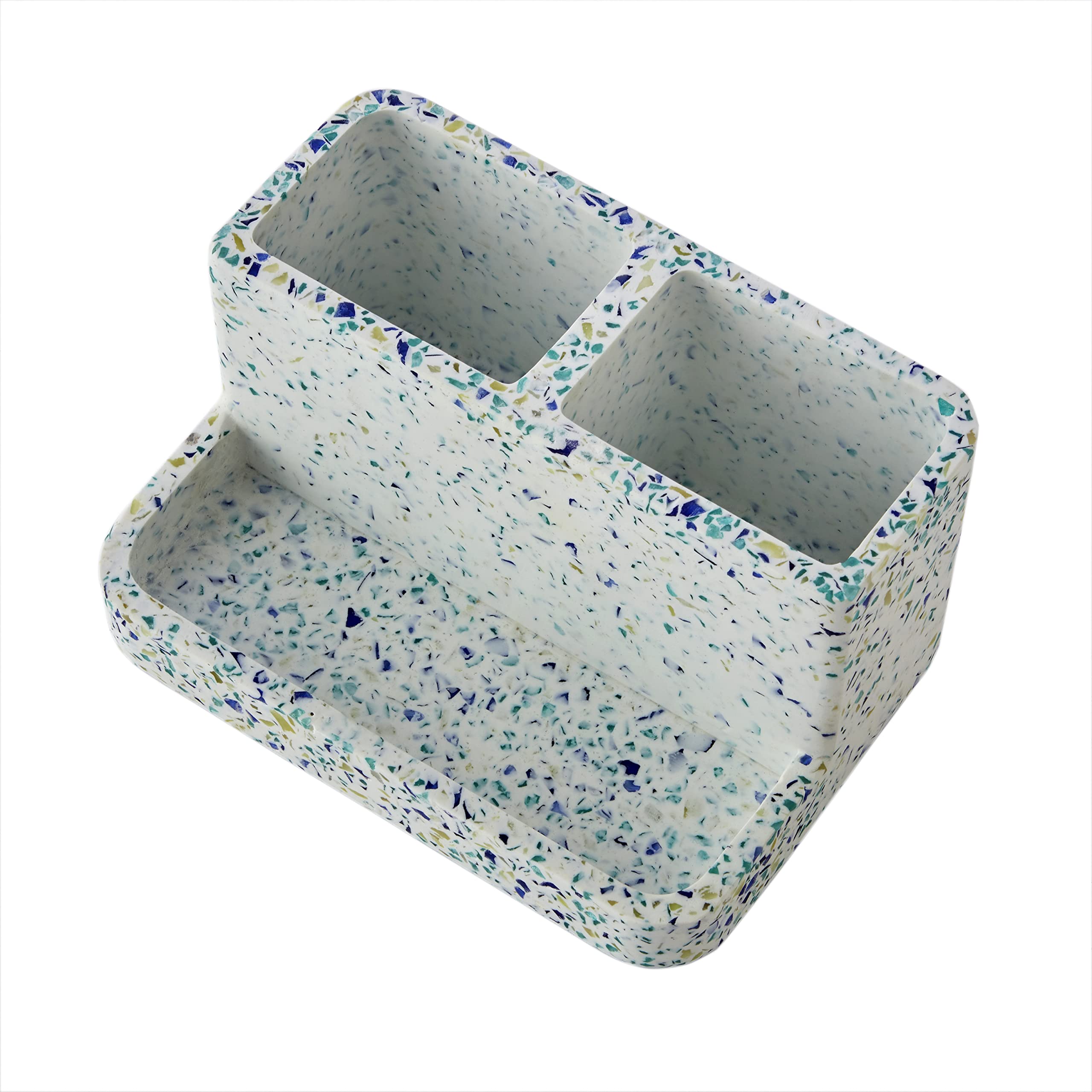 SKL Home por Saturday Knight Ltd. Soporte para Cepillo de Dientes de terrazo Moteado, Multicolor