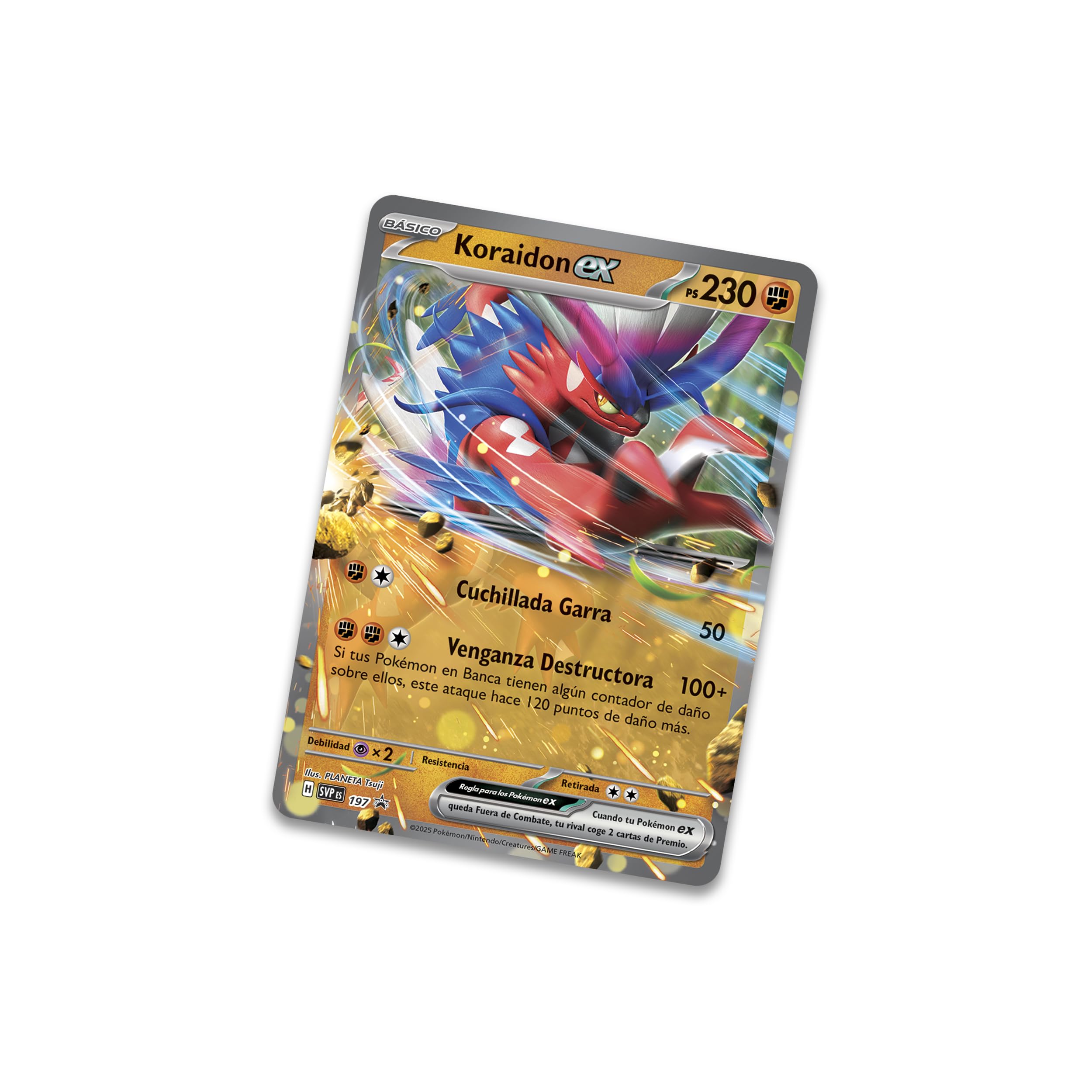 Pokémon Lata Leyendas Afiladas de Koraidon ex de JCC Pokémon (1 Carta holográfica y 4 Sobres de Mejora)
