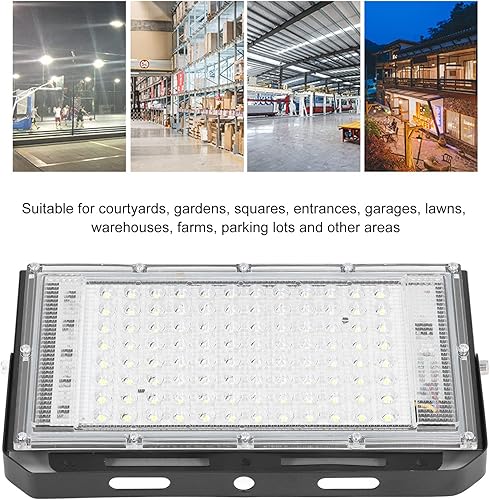 Miniatura 4 de plplaaoo Luz de inundación LED de 100 W luz de trabajo LED súper brillante 10000 luminosa luz de inundación de ángulo de haz de 120 blanco frío IP66