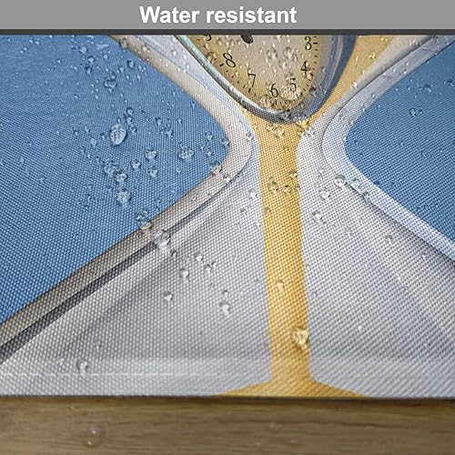 Miniatura 62 de Ambesonne Juego de 4 manteles individuales amarillos y azules, diseño de flores de primavera, flores vibrantes, manteles individuales de tela Azul