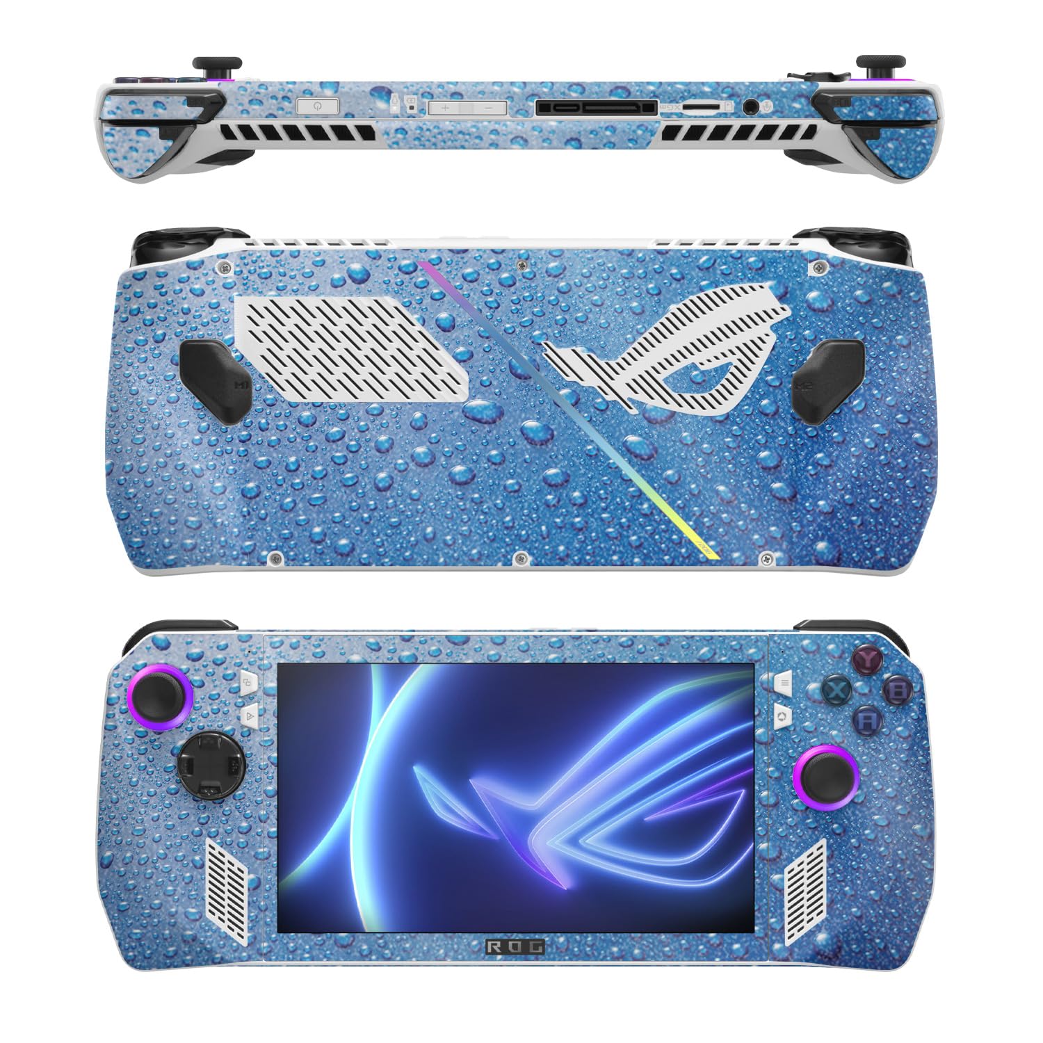 MightySkins Glossy Glitter Skin Compatible with Asus ROG Ally - Mist | Protective, Durable High-Gloss Glitter Finish | Easy to Apply, Remove, and Change Styles
