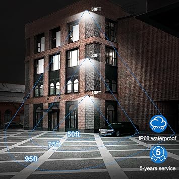 ledmo 120W 21,000lm LED Barn Light Adjustable Angle Warehouse Barn Workshop 4 Pack