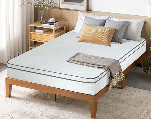 Miniatura 19 de Colchón de tamaño matrimonial de 5/6/8/10/12 pulgadas con funda, colchón de resortes interiores en una caja para un sueño fresco y alivio de 30.48