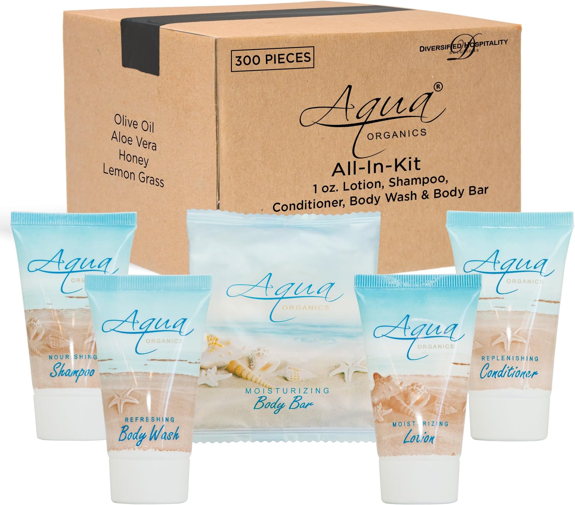 Aqua Organics Hotel Soaps and Toiletries Bulk Set 1