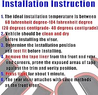 Vista 5 de labwork Deflectores de visera lateral con cinta, protectores de lluvia, protector de lluvia, deflector de repuesto para Toyota Highlander 2001 2002