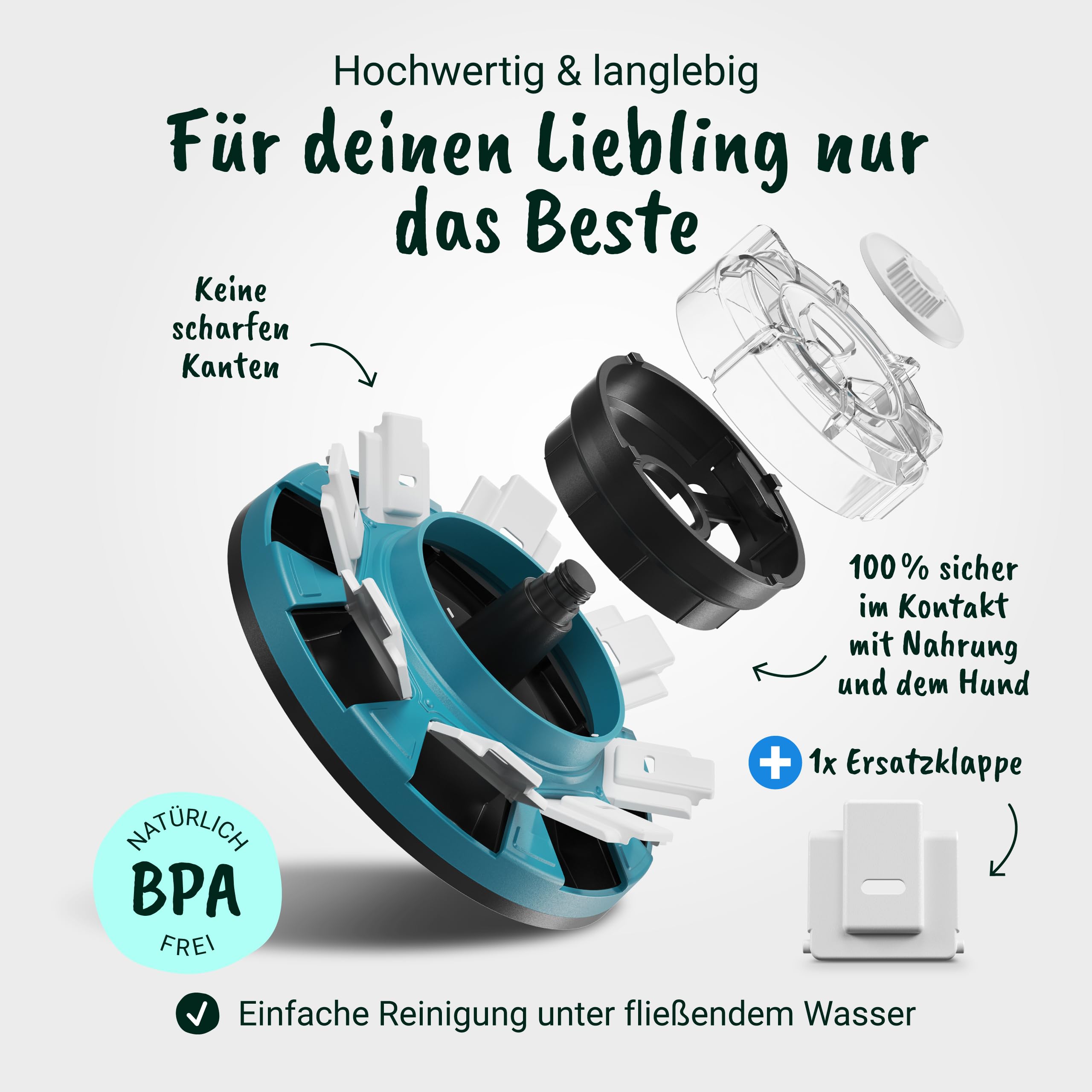 Hundespielzeug Intelligenz – Intelligenzspielzeug für Hunde mit Mehreren Funktionen: Spaß, interaktives Hundespielzeug, Hunde Beschäftigung, Trainieren und Füttern – besonders rutschfest