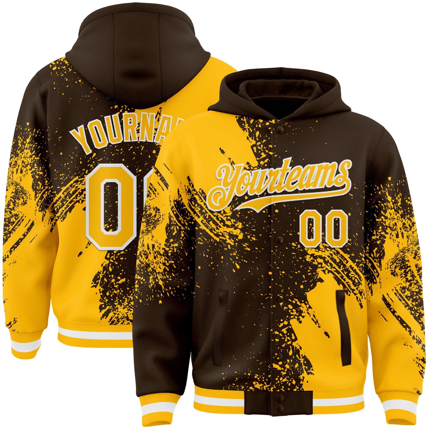 Custom Baseball Team Hooded Jacket Personalized Novelty Varsity Jackets Bomber Jerseys for Men Women Boys Girls