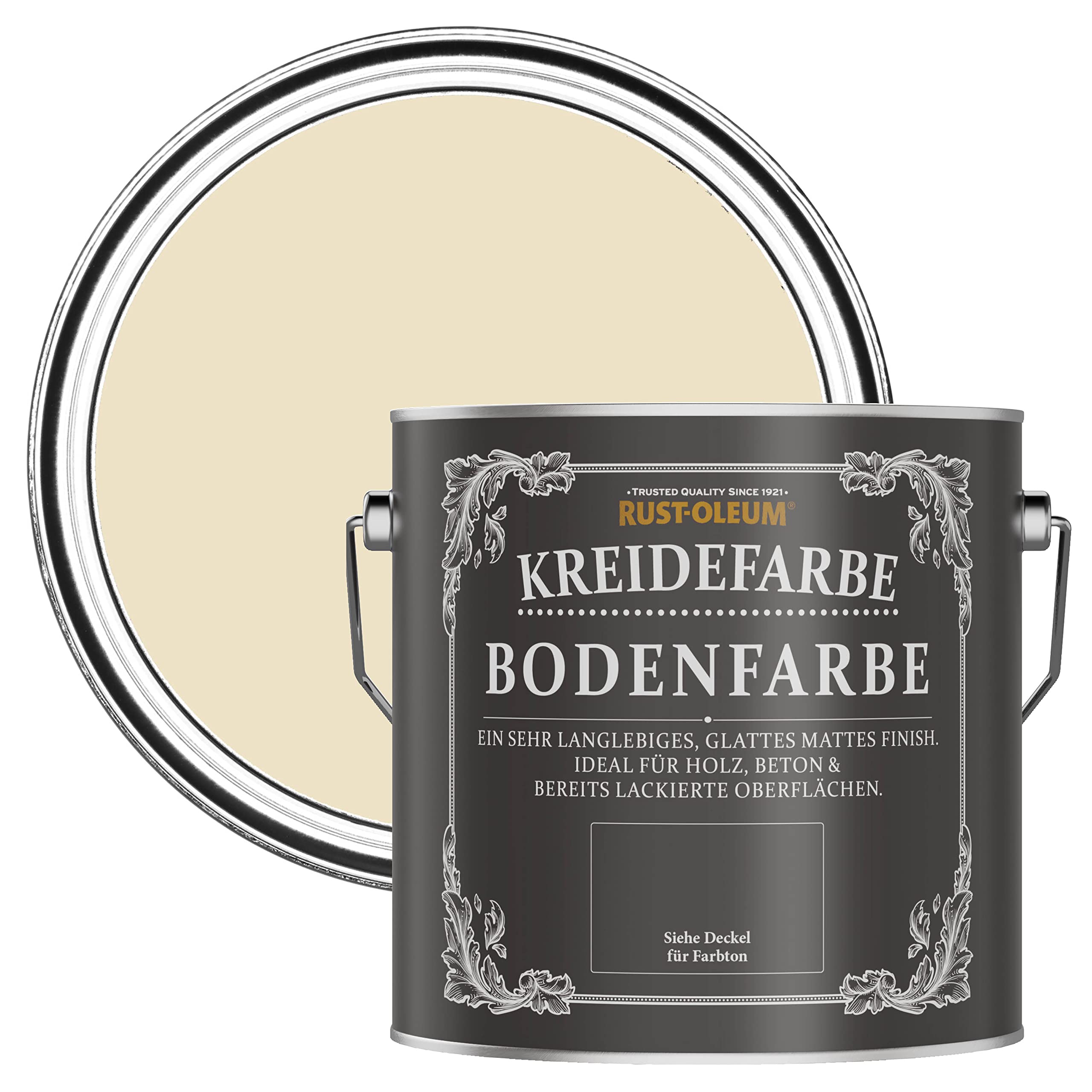 Rust-Oleum beige strapazierfähige, kratzfeste Bodenfarbe für Holz und Beton - Federkleid 2,5 Litres