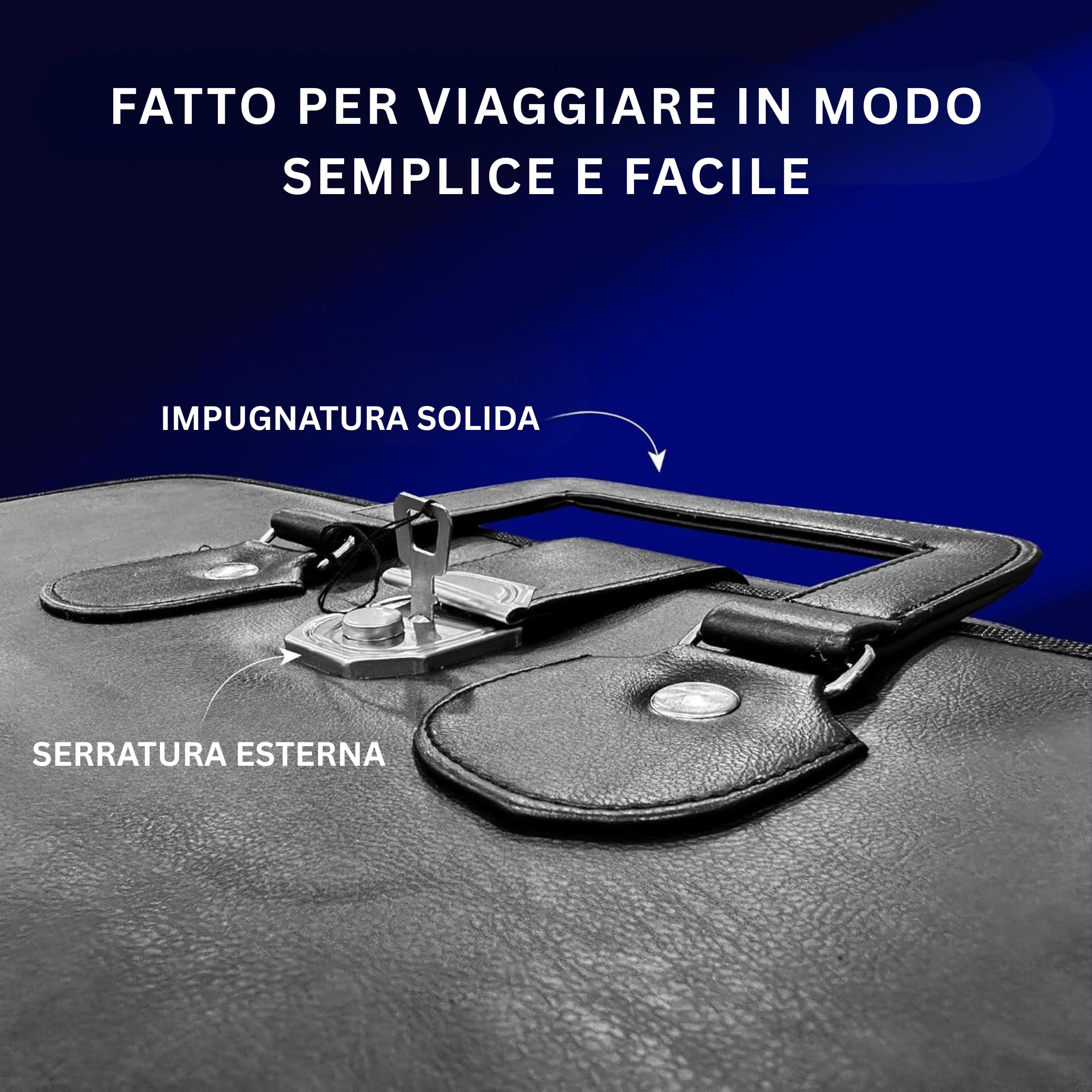 THE MASONIC COLLECTION Valigetta Master Mason MM similpelle morbida resistente all'acqua regalo massonico uomo