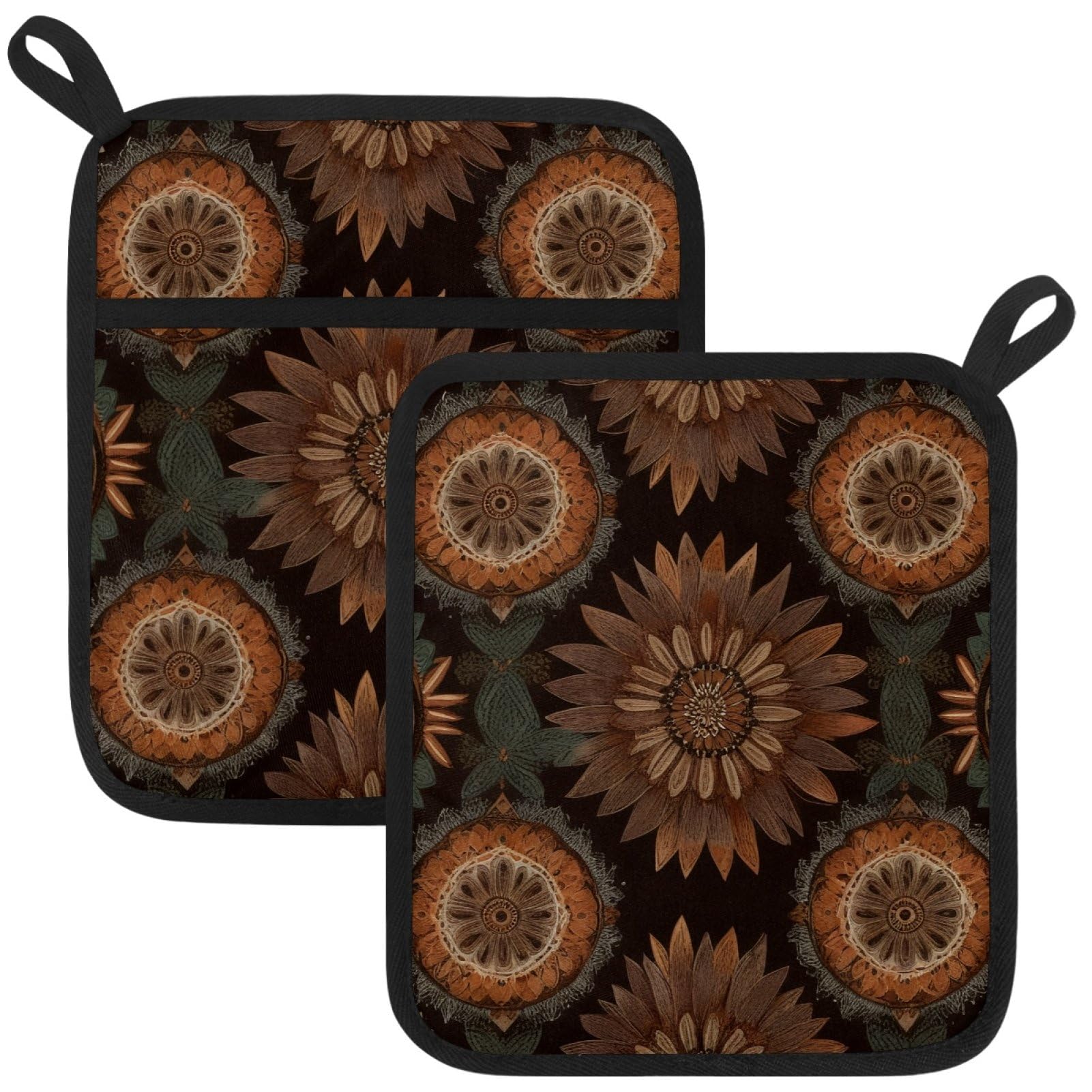 VAPOKF Mandala Pot Holder, Heat Resistant Oven Cloths, Potholders & Oven Gloves, for Kitchen Cooking & Baking, Thick & Safe, Protection of Hands From Hot Utensils