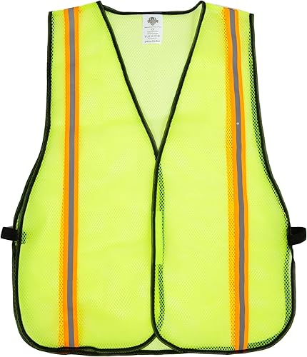 Miniatura 9 de Dazonity Safety Vests,10pcs,Mesh,High Visibility Reflective Strips, Fit for Men & Women, Work, Construction,Surveyor, Parking,Warehouse,Volunteer,