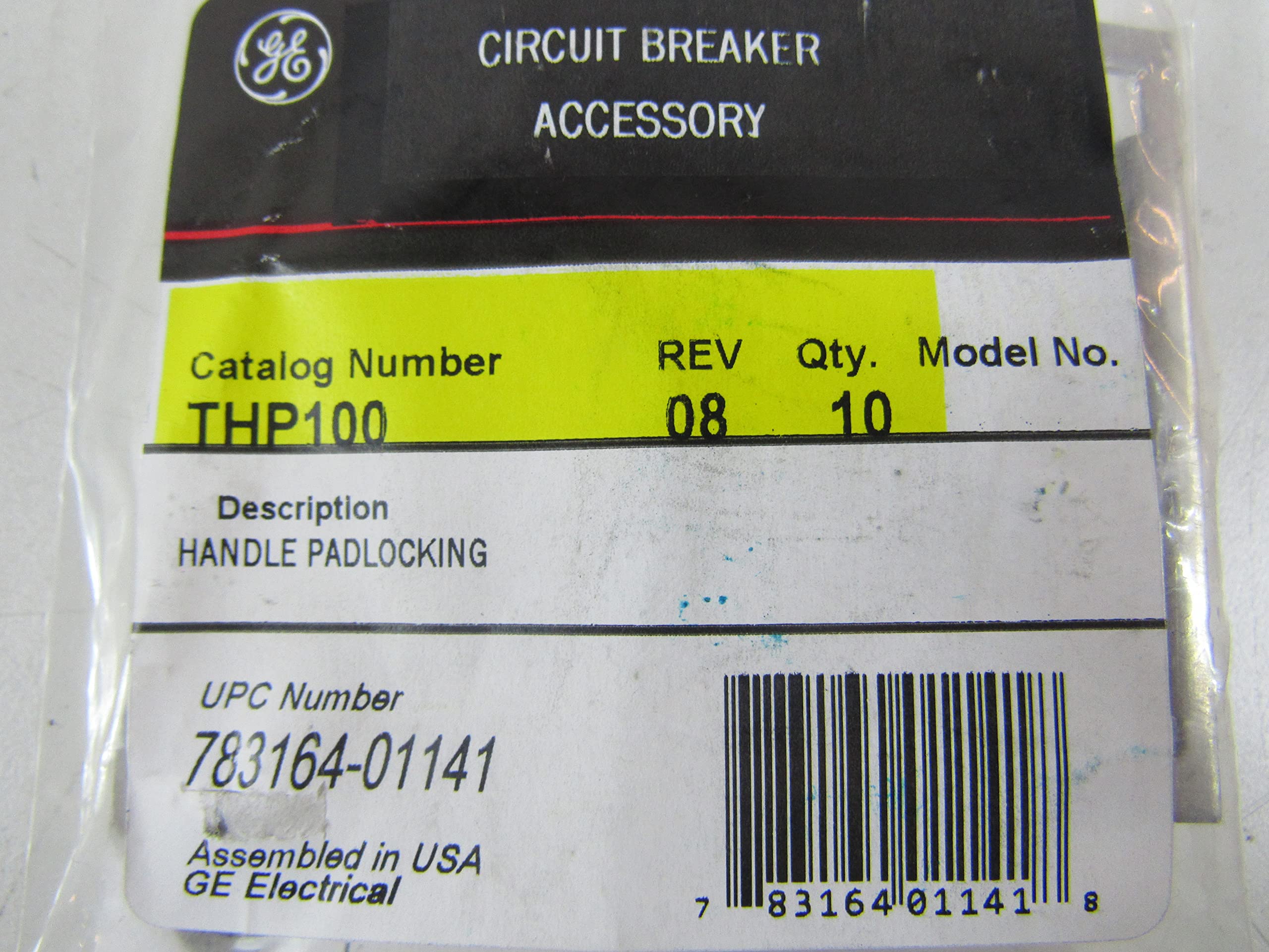 GE THP100 Padlocking Handle Lock Used With Loadcenter