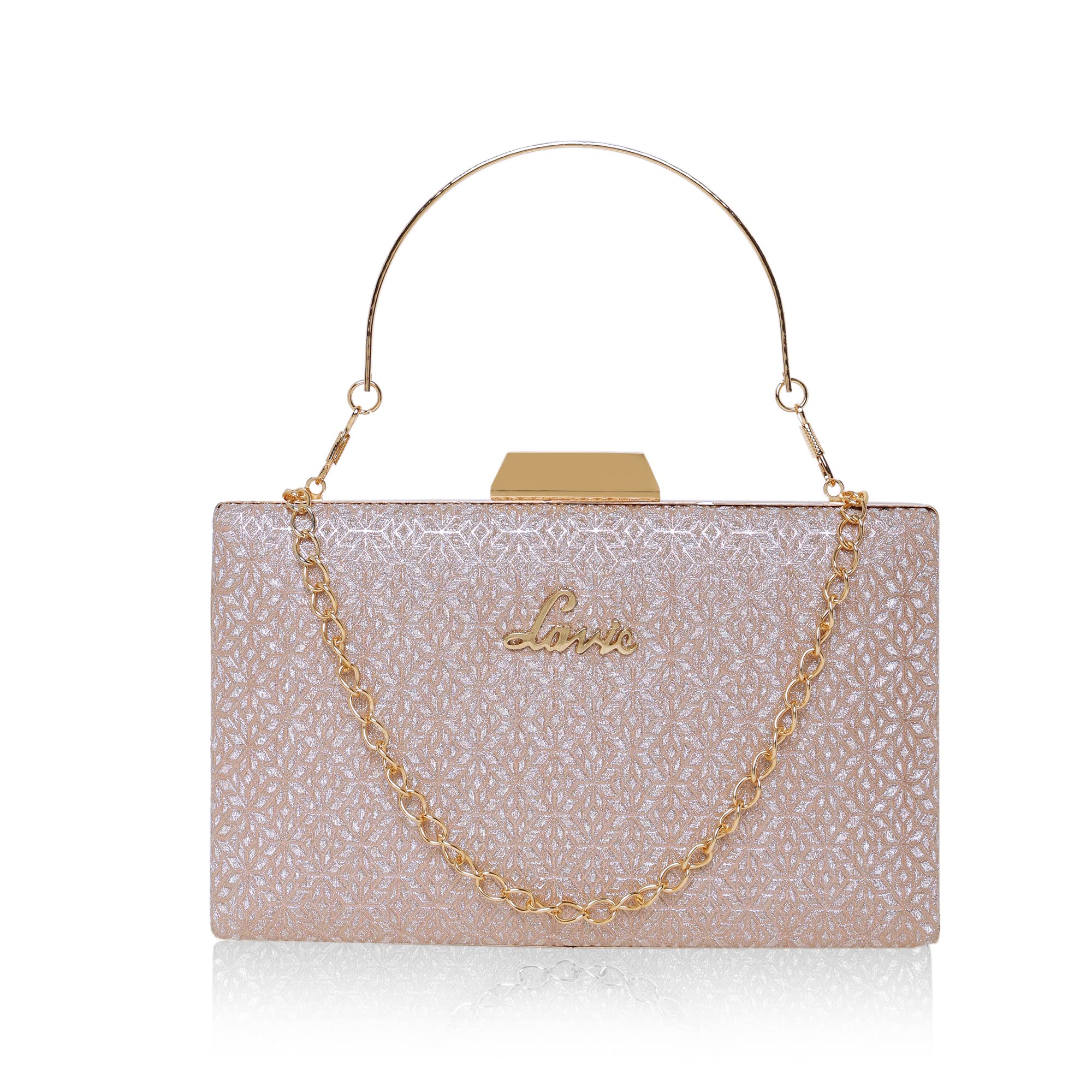 Lavie Womens Sheen Framed Clutch Rose Gold Ladies Purse Handbag (B09XJ492HL) Amazon Price History, Amazon Price Tracker