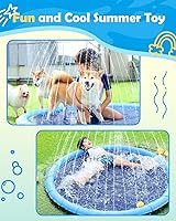Vista 8 de Peteast Alfombrilla de salpicaduras para perros y niños – Piscina antideslizante para perros grandes, 0.023 in de grosor, duradera alfombra de juego