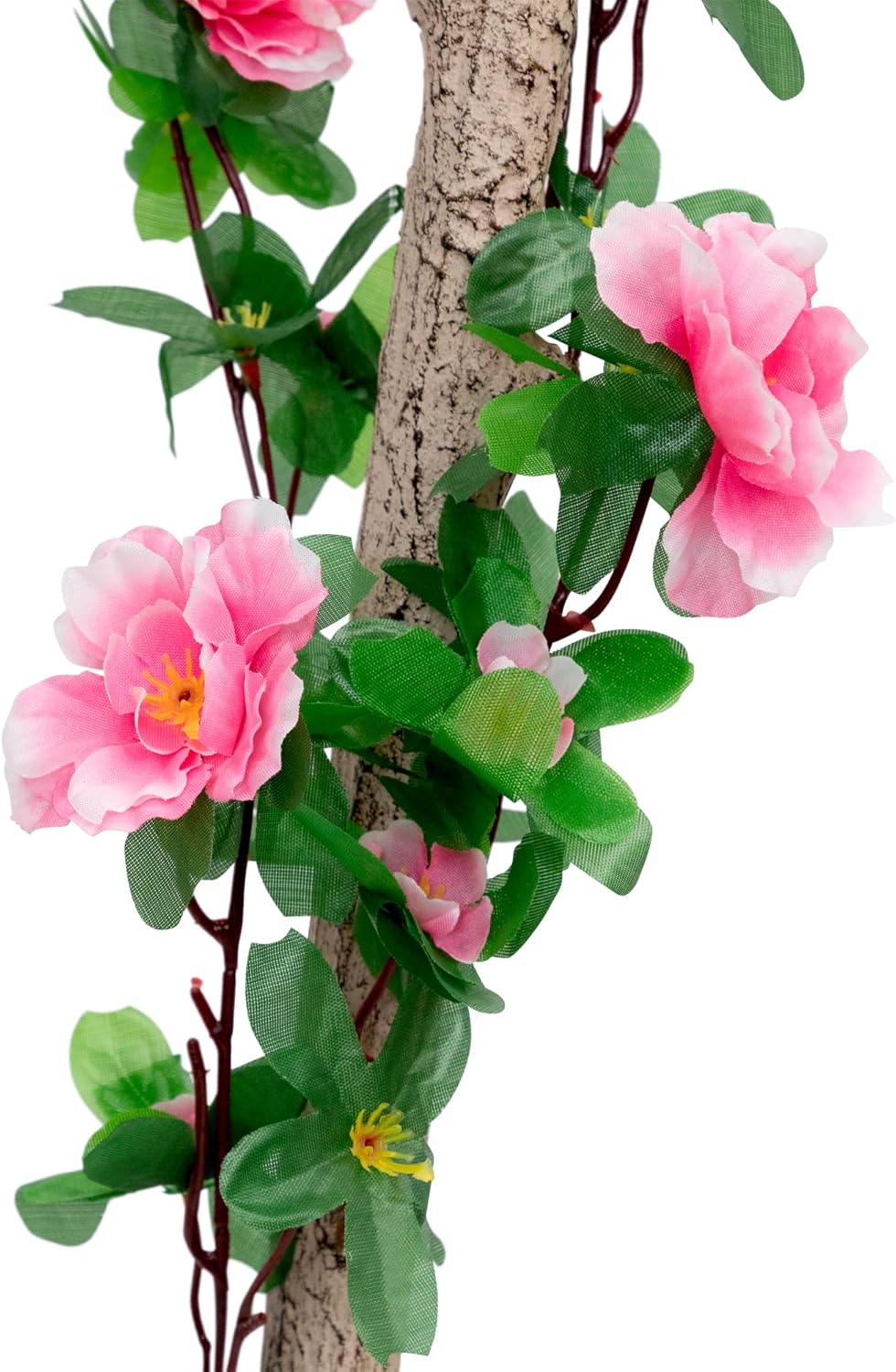 Northlight 54.5" Decorative Potted Green and Pink Azalea Flower Artificial Trees