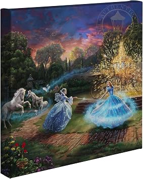 Thomas Kinkade Studios Cinderella Wishes Granted 14 x 14 Gallery Wrapped Canvas