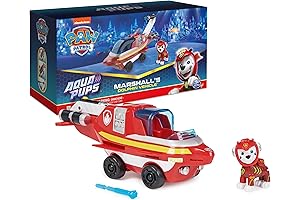 Paw Patrol Aqua Pups Marshall Transforming Car with Collectible Action Figure for...