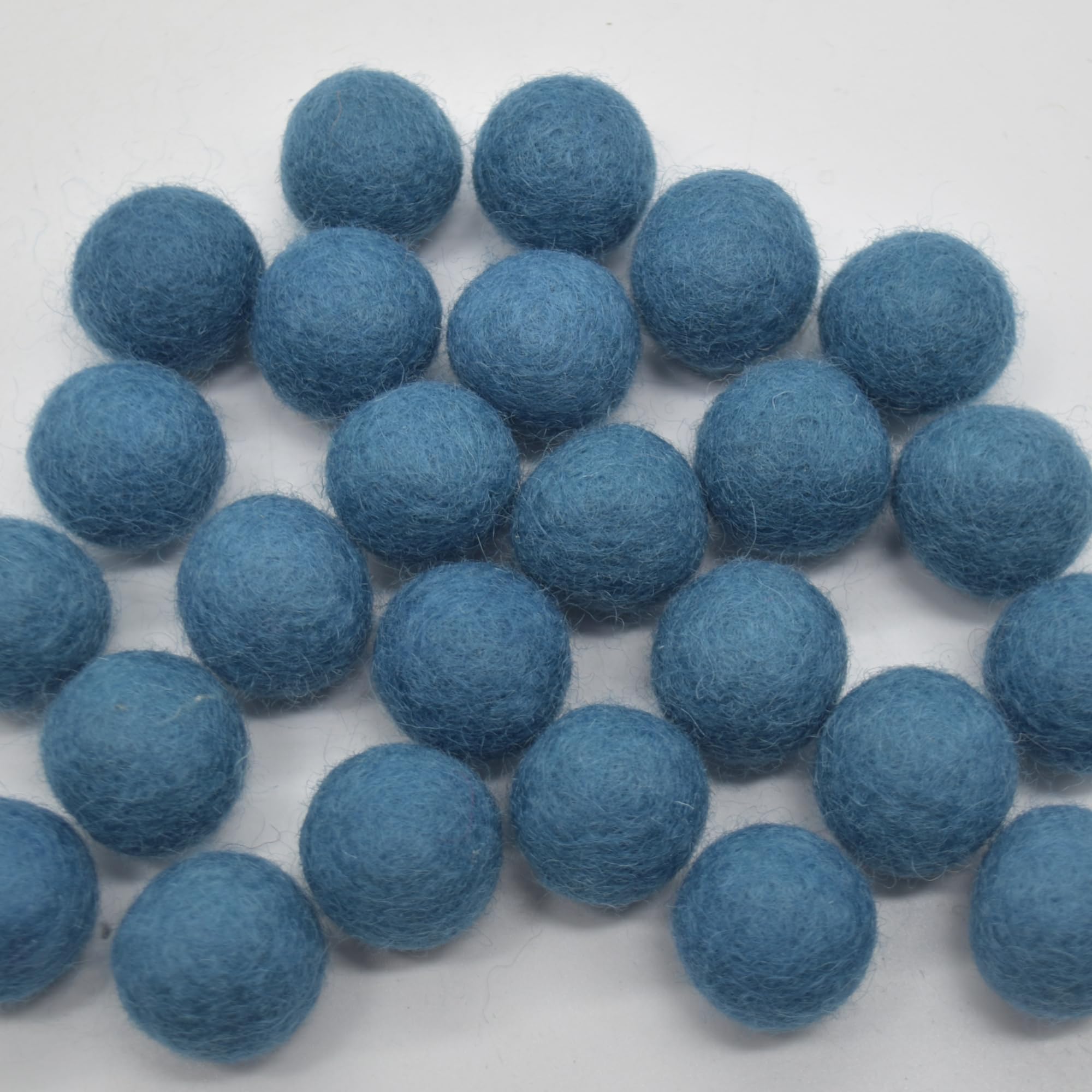 Oriental Direct Dress Blue 100% Wool Felt Balls 2Cm - 100 Count