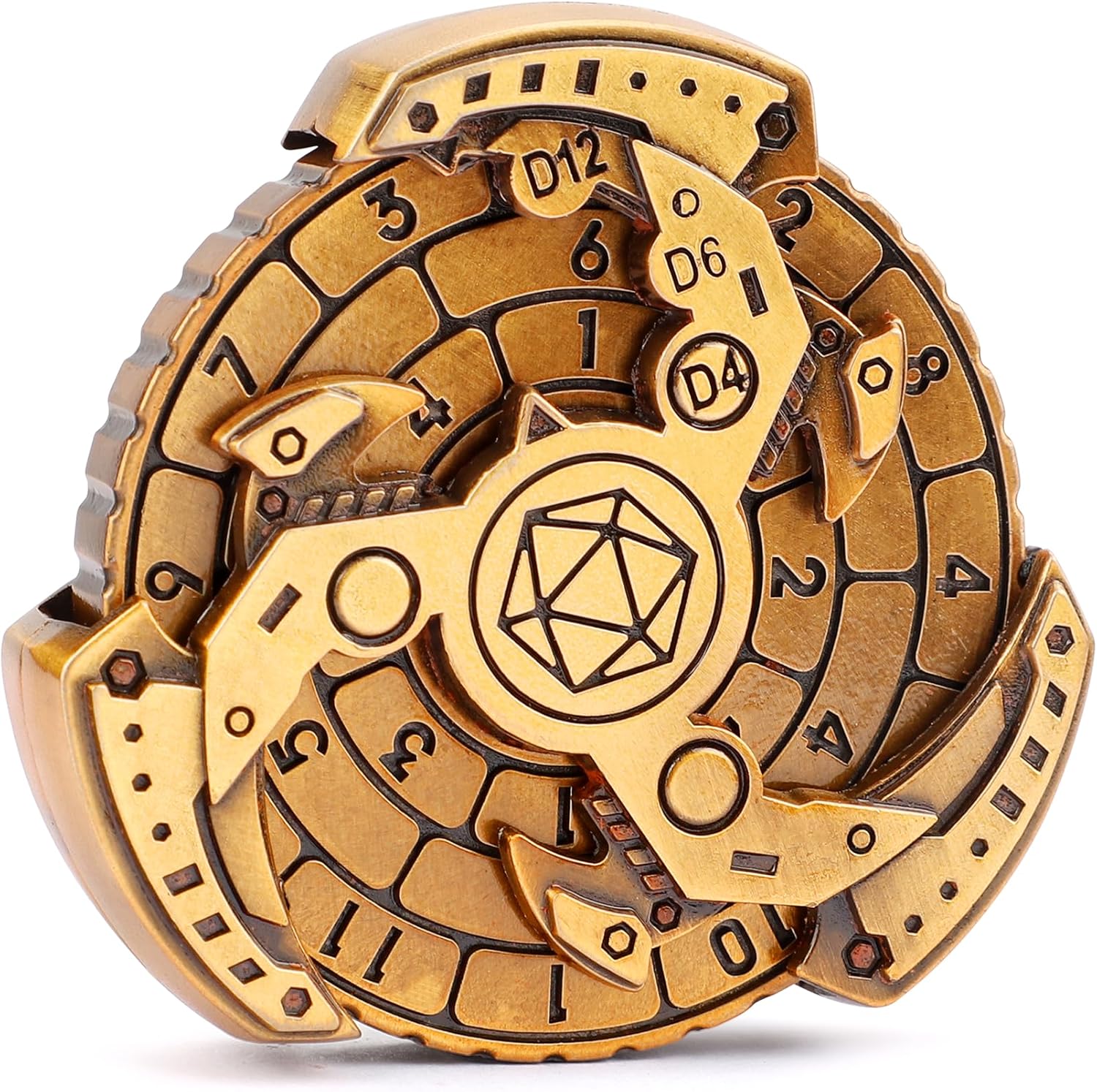 DND Spinner Dice, Roulette Spinner Dice Wheel for Dungeons and Dragons, D&D, Role Playing Game (Gold)