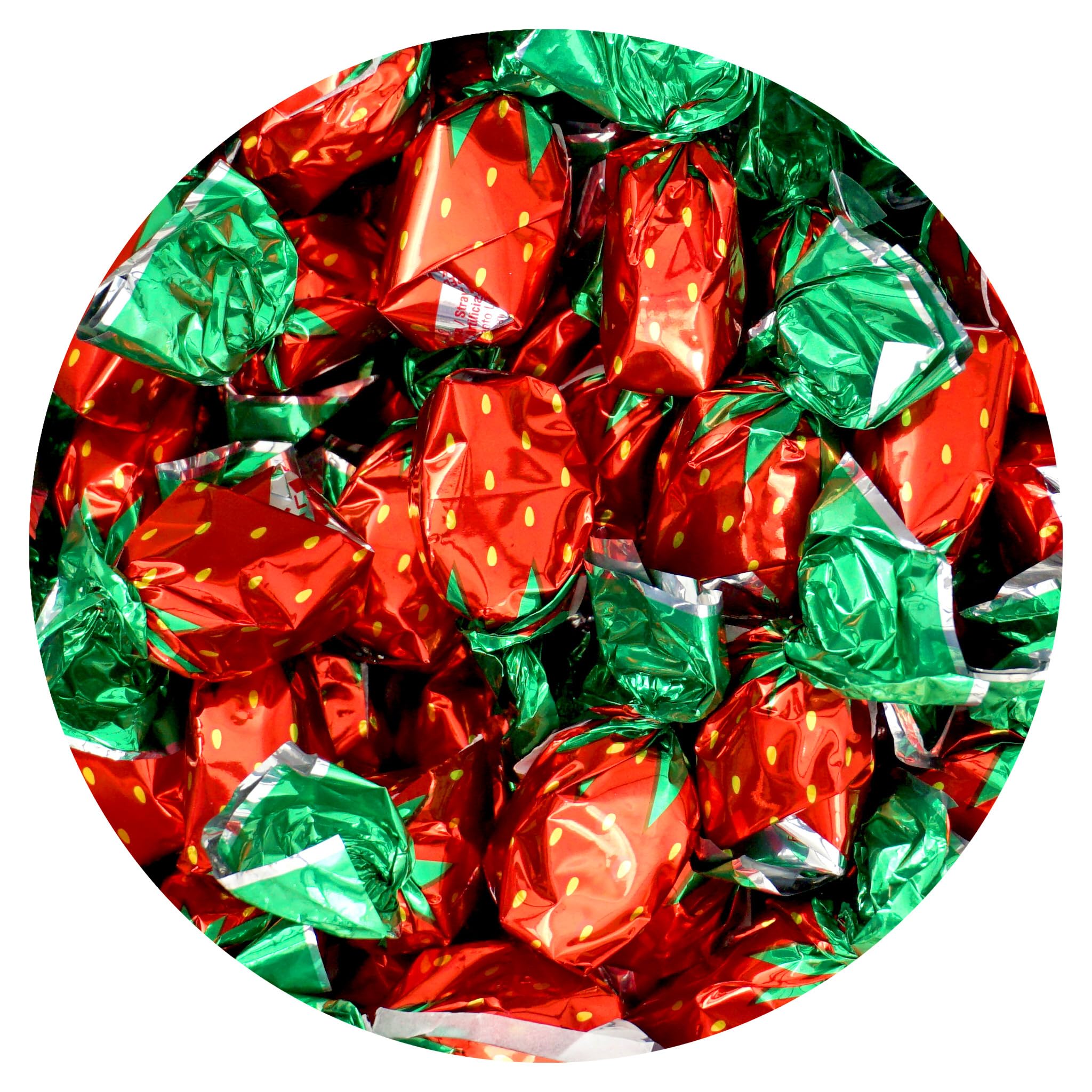 BonBon.① Strawberry Filled Bon Bons Hard Candy 1 Pound Bulk Candy