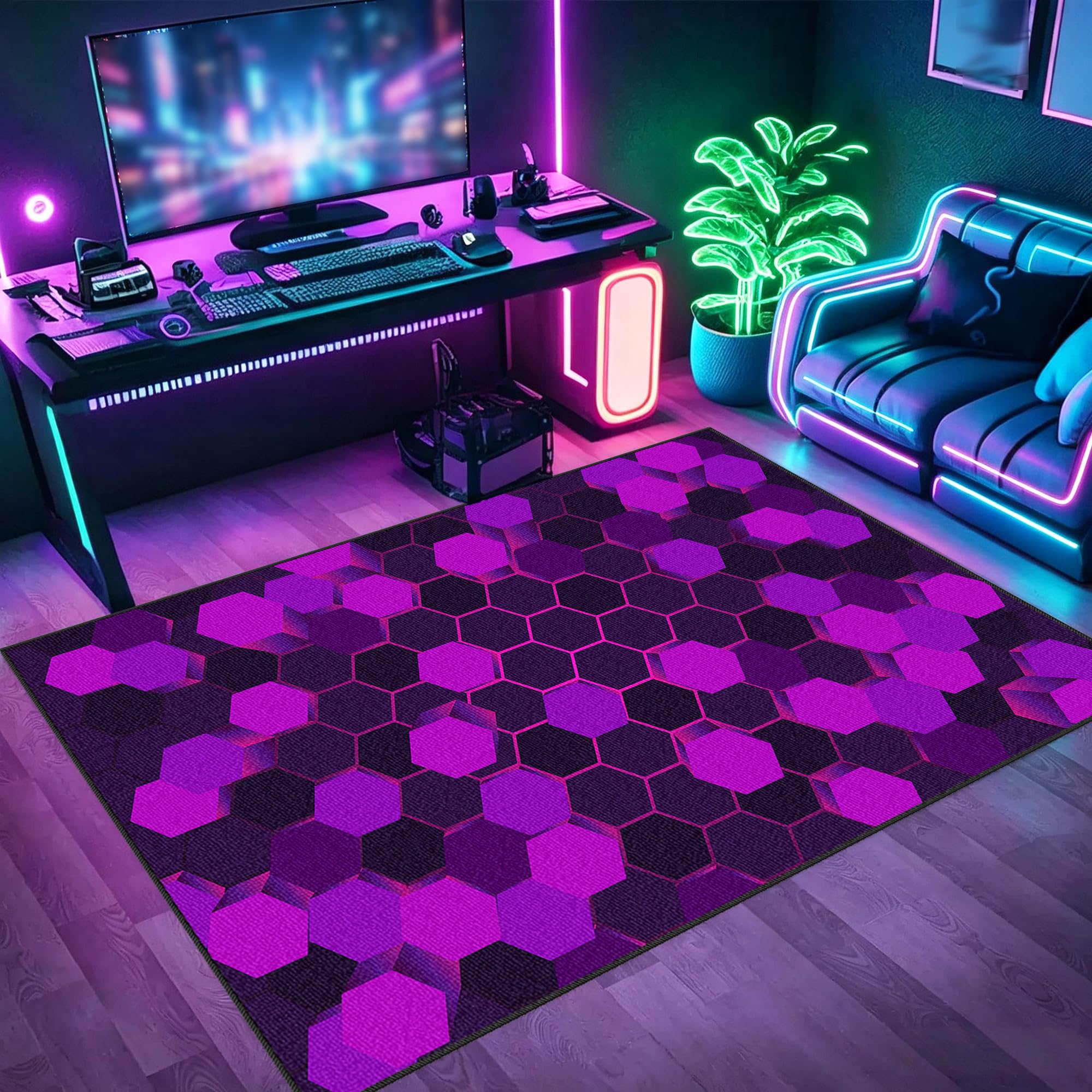 Tapis de sol gaming 160x170cm pour chaise de bureau gamer et chambre d'enfant