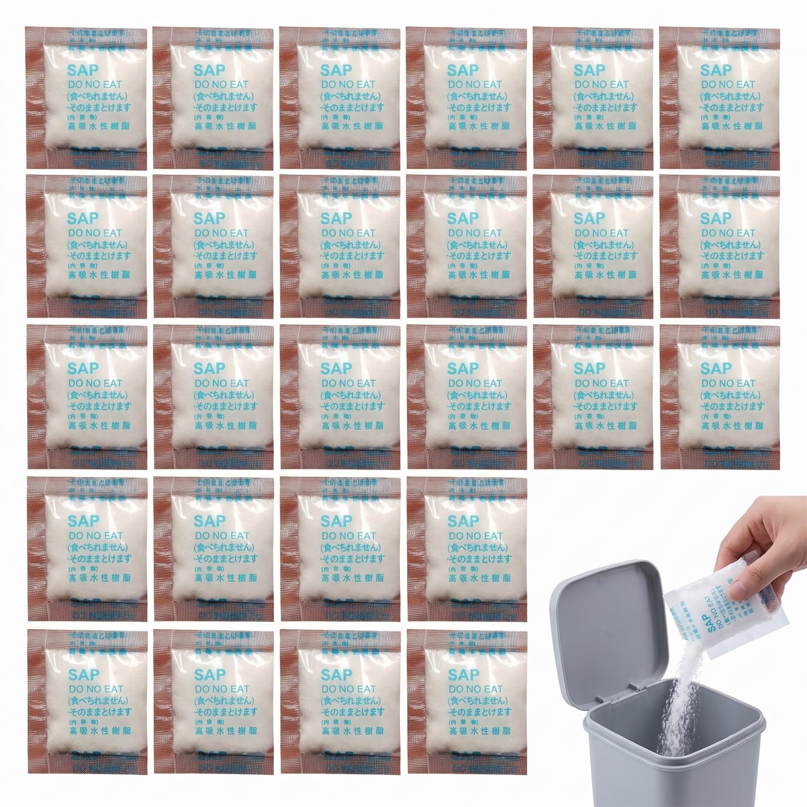 30 PCS Portable Disposable Toilet Bags with Fast Absorbent Gel Sachets