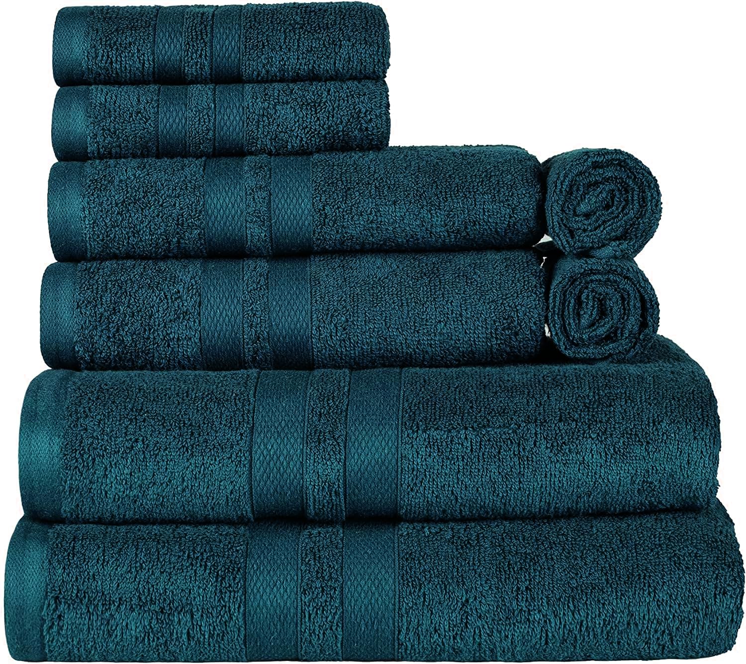 Wholesale Trade Dealz 8 Pcs Towel Bale Set Pure Egyptian CottonFace Hand Bath Towel Set Multipurpose Quick Dry Towels 500 GSM (Blue Lagoon, Cotton)