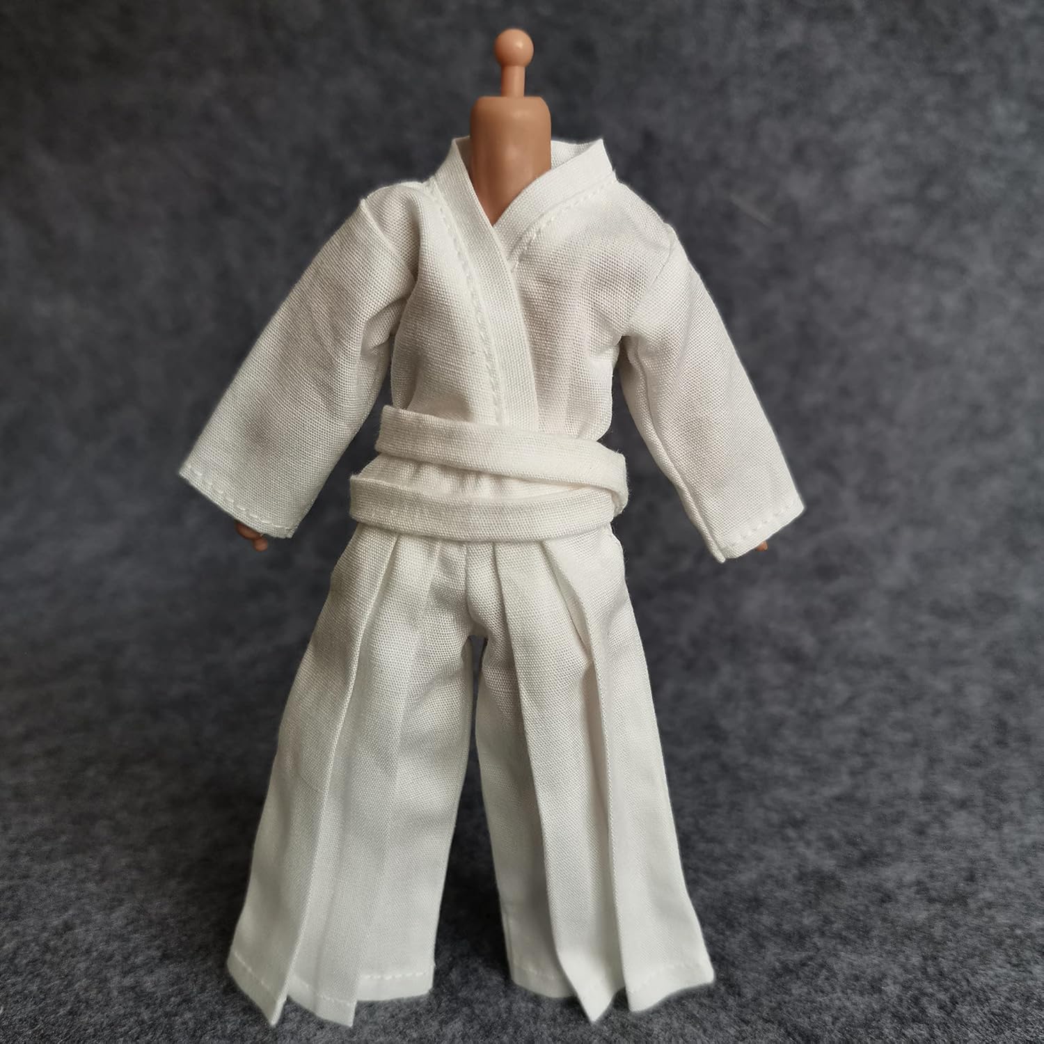 1/12 Samurai Kimono Clothes for 6" 6 inches 1:12 Action Figure Doll Clothes (White top&Trousers)