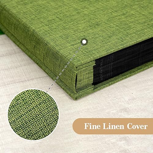 Miniatura 6 de potricher - Álbum de fotos de gran capacidad, para 600 fotos de 4 x 6 pulgadas, tapa dura de lino, álbum familiar, de bebés, para bodas,