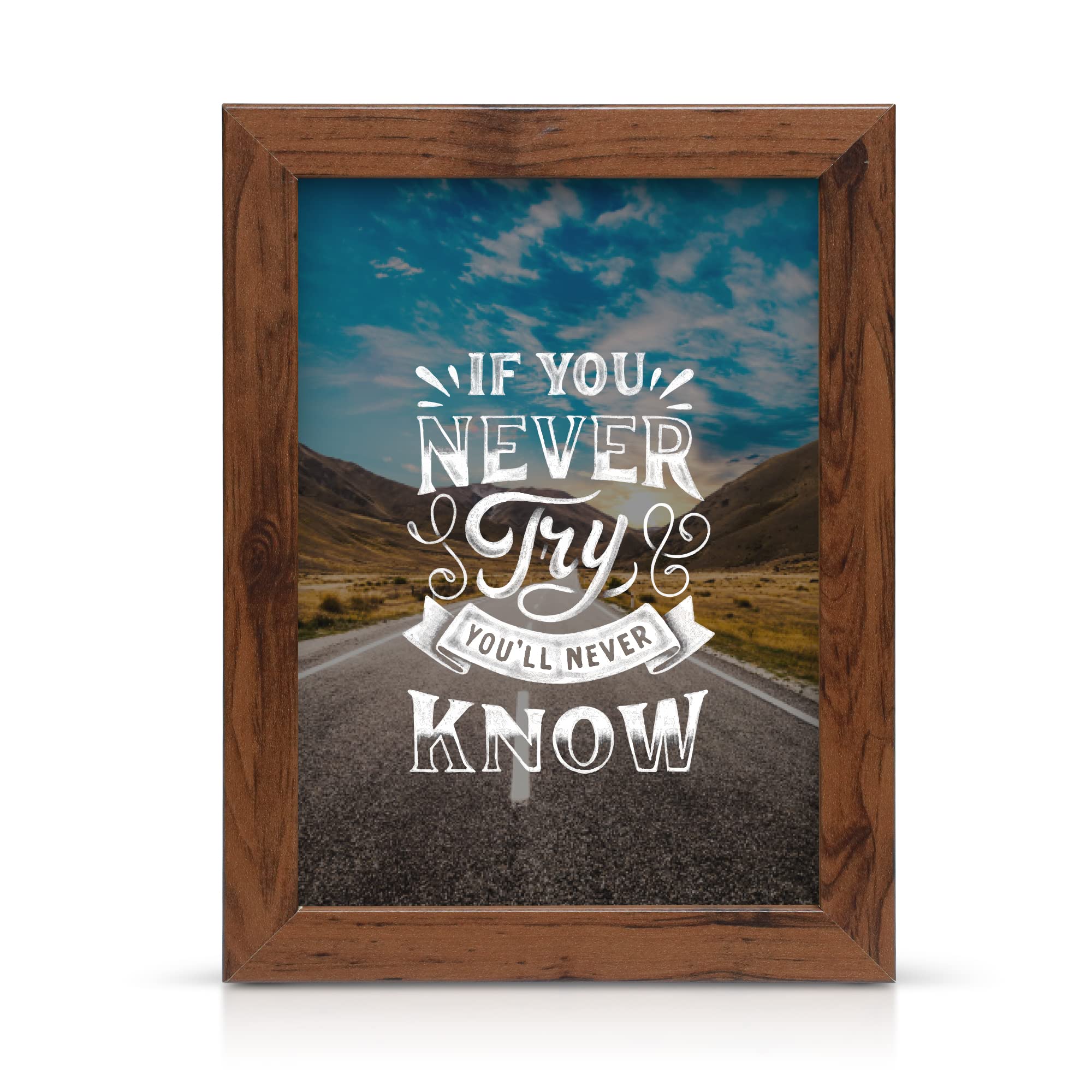 Ulisia Enterprise Walnut 20X16inch Wooden Effect Photo / Picture Frame Wall Mountable With Acrylic Display