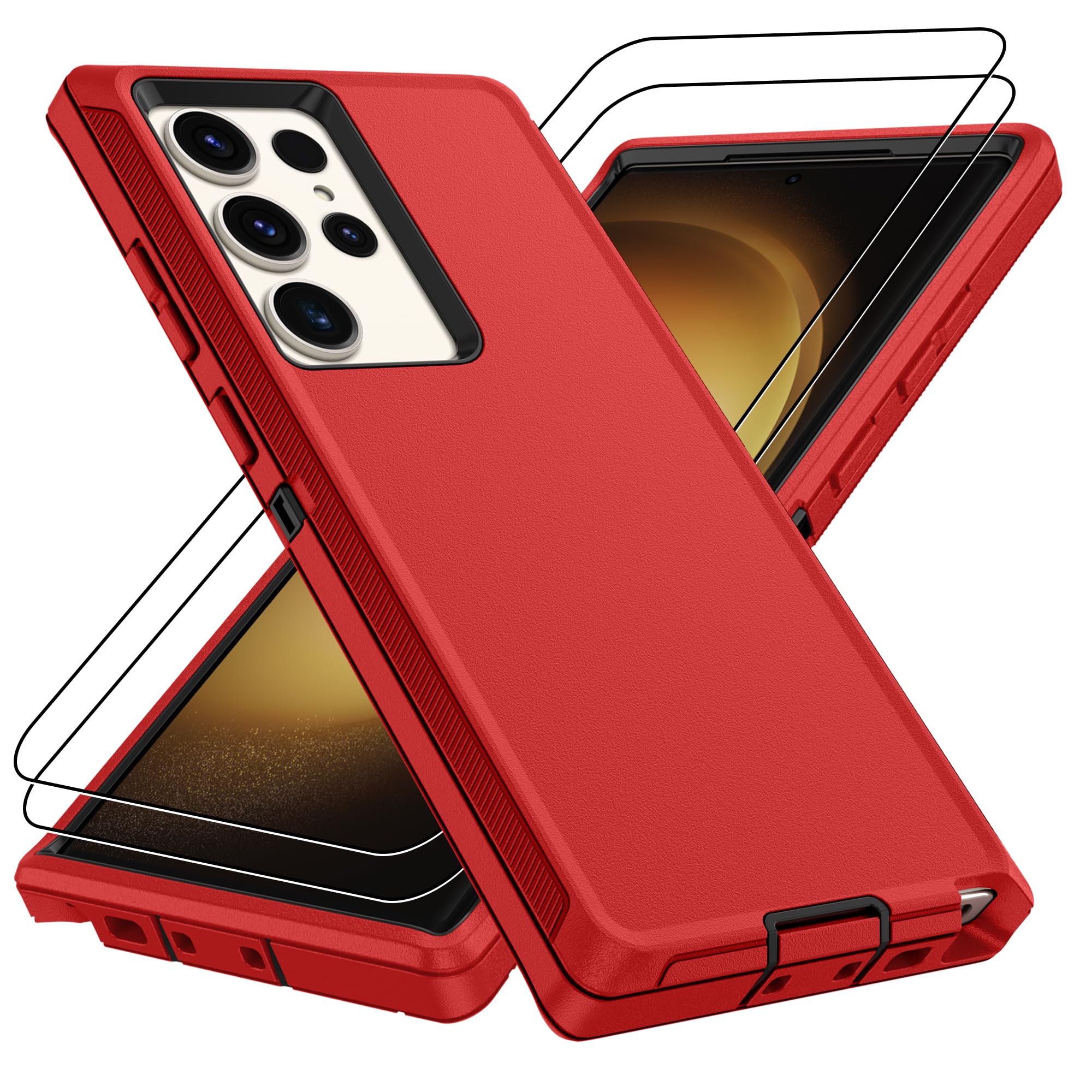 Coque Samsung S23 Ultra rouge stop aux écrans cassés et chocs