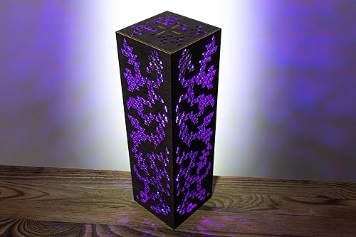 Miniatura 9 de Lámpara con forma de patrón triangular  Lámpara de escritorio LED RGB estilo punk de ciencia ficción  Lámpara de noche hecha a mano  Estilo de