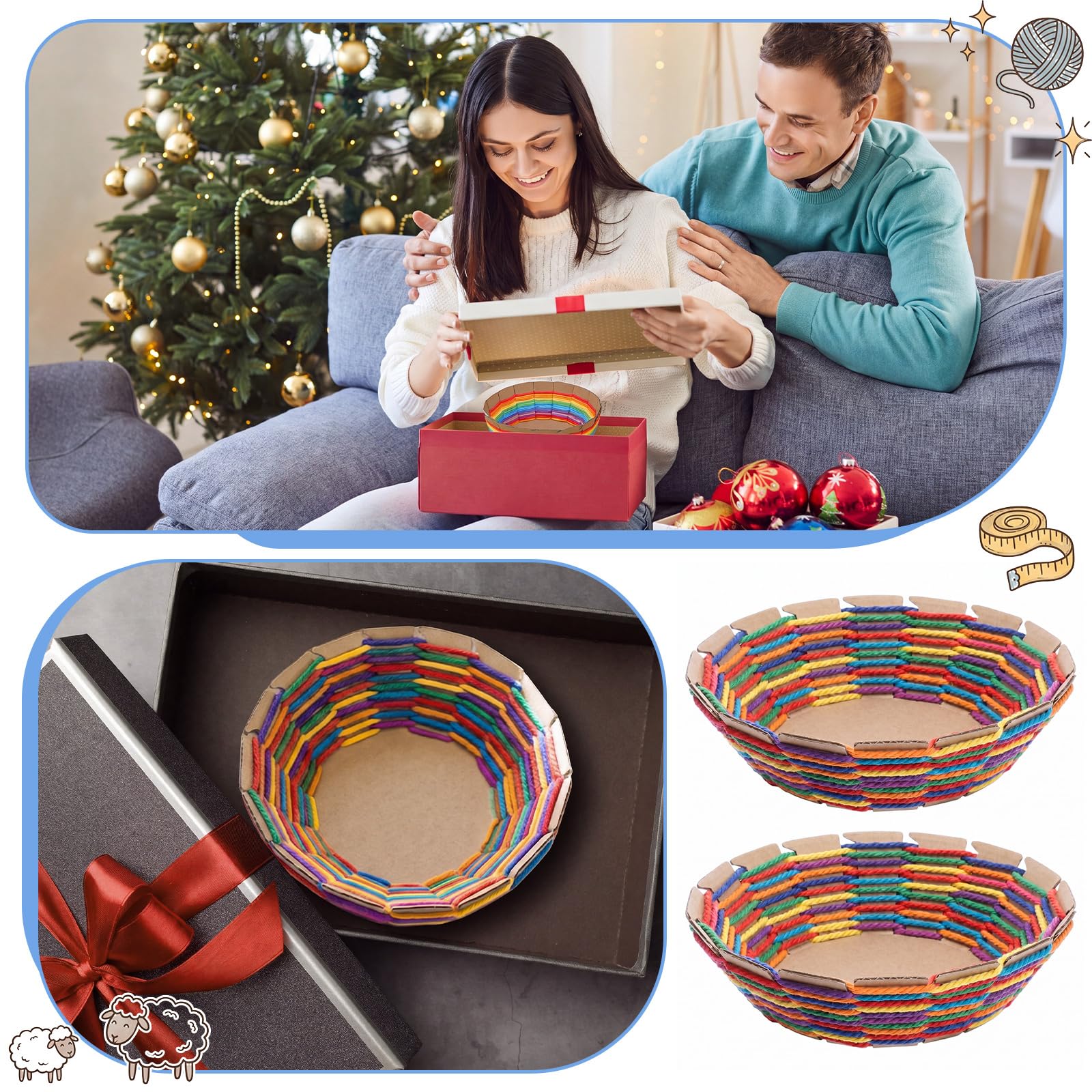 Sabary Kit di 36 basi per tessitura per cesti, 22,9 cm, per fai da te, per progetti artistici e artigianali, cesti pasquali attività