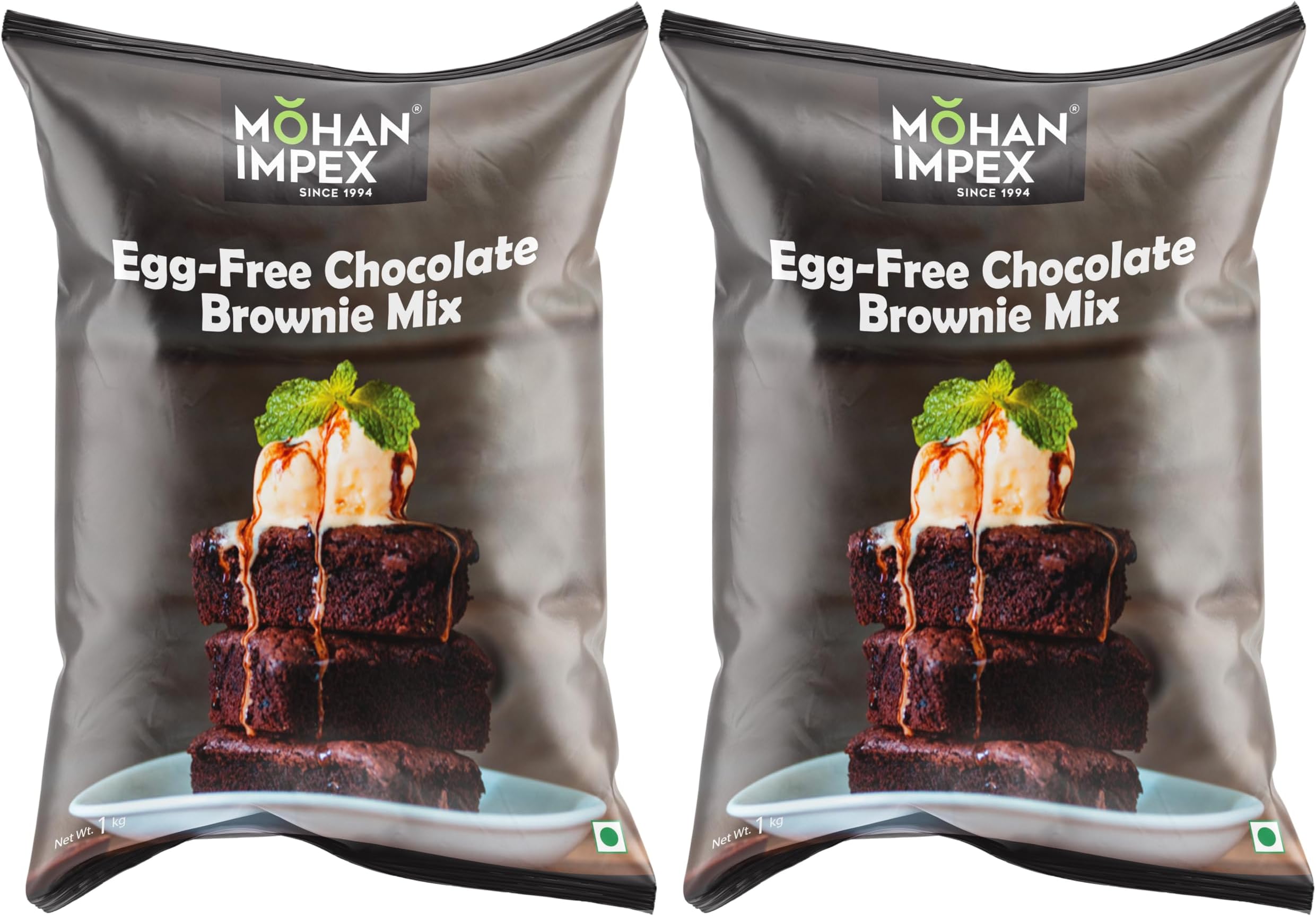 - Eggless Chocolate Brownie Mix 1kg [Pack of 2] | Easy Homemade Instant Premix | Soft & Moist Vegan-Friendly Cakes | Rich Chocolate Flavour, Ready to Bake