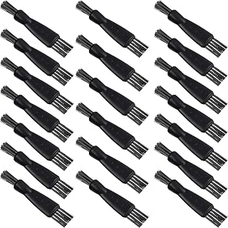 Patelai 20 Pieces Electric Shaver Cleaning Brush Small Clipper Brushes for Cleaning Razor Shaver Cleaner Black Double Sided Nylon Bristles Electric Trimmer Set Keyboard