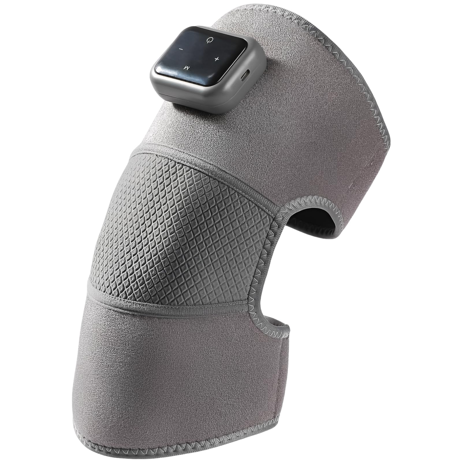 Beheizter Knie-Massager mit Touchscreen-Steuerung und 4 Heizstufen, kabelloser Heiz-Kniewärmer mit Vibration und Warmkompresse, für Knie, Schulter und Ellbogen, 50 x 30 cm, bequeme Passform
