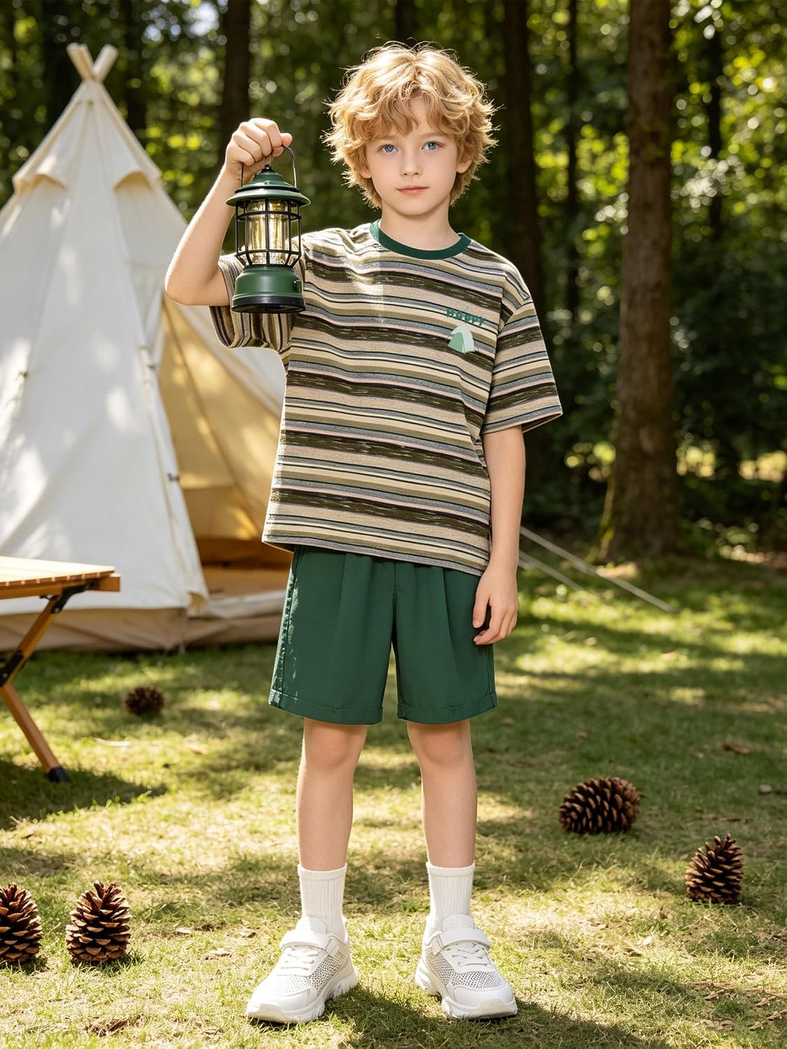 Boys Shirt Sets Toddler Summer Outfits Short Sleeve Shirts Elastic Shorts Beach Outfit