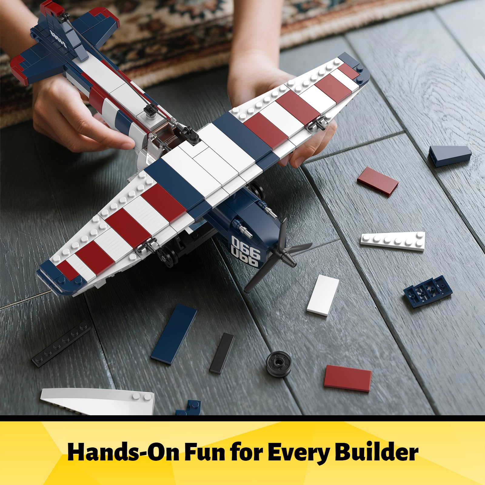 Mould King 24066 - Modèle d'avion de course pour enfants - 540 pièces - Jouet pour garçons et filles à partir de 8 ans