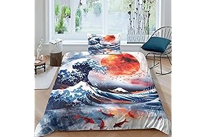 Wave Moon Quilt Cover Duvet Cover 3D Print