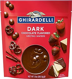 Ghirardelli Chocolate Company Candy Making and Dipping, Dark Chocolate Melting Wafers, 10 Ounce Bag (Pack of 2)