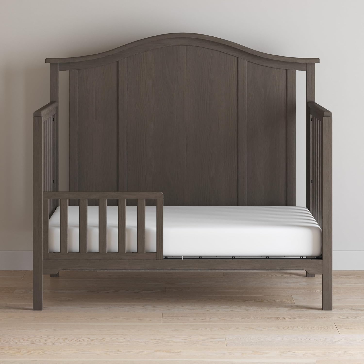 Child Craft Toddler Bed Guard Rail Converts London and Hampton 4-in-1 Convertible Crib into Toddler Bed, Made of Pinewood, Non-Toxic Finish (Dapper Gray)