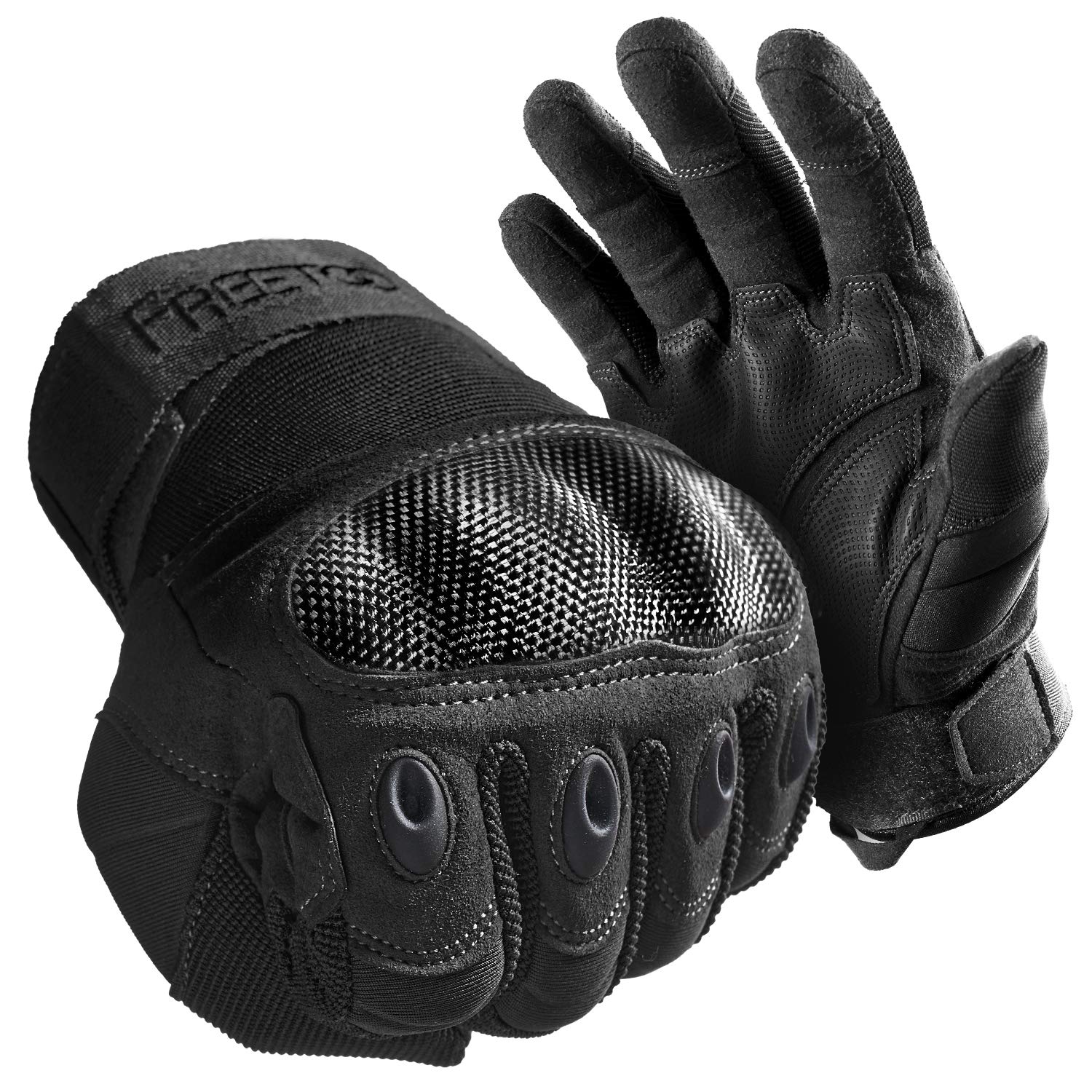 Buy FREETOO Gloves for Men Gloves with Knuckle Protection Black