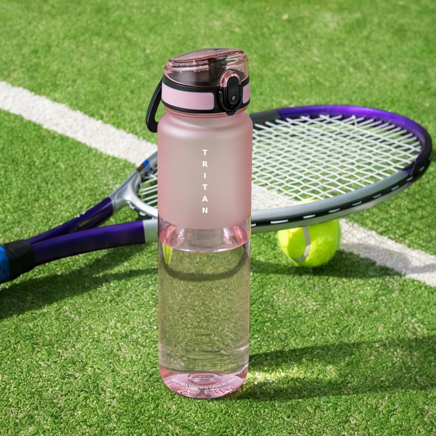 32oz Water Bottle with Chug Lid, Frosted & Clear Tritan BPA-Free, Leakproof, Wide Mouth, Portable Sports Water Bottle for Gym, Office, Travel, Outdoor (Pink) - Image 8