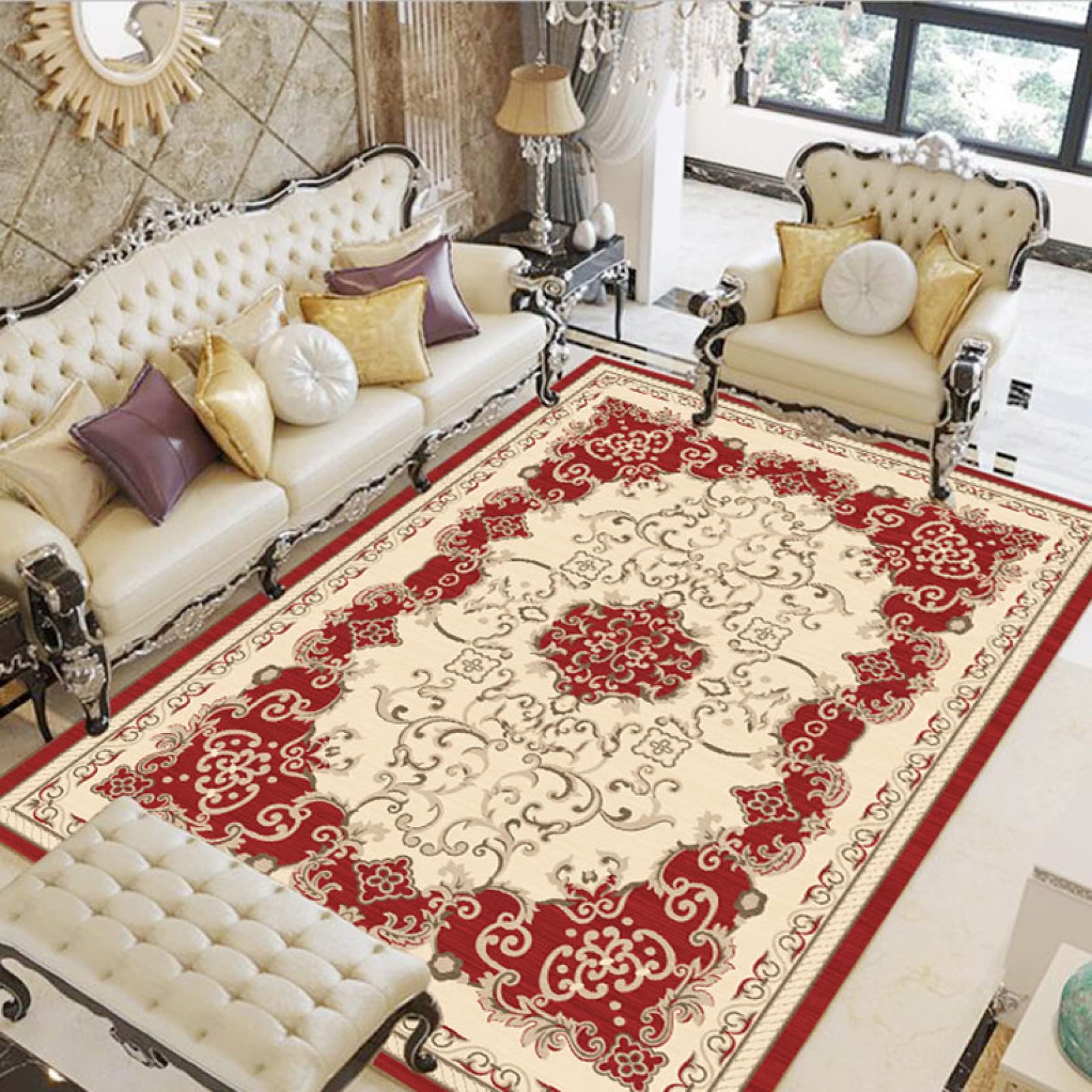 絨毯赤 ベージュ Amazon｜玄関マット カーペット ラグ 2畳 約1畳用 ギャッベ ラグ