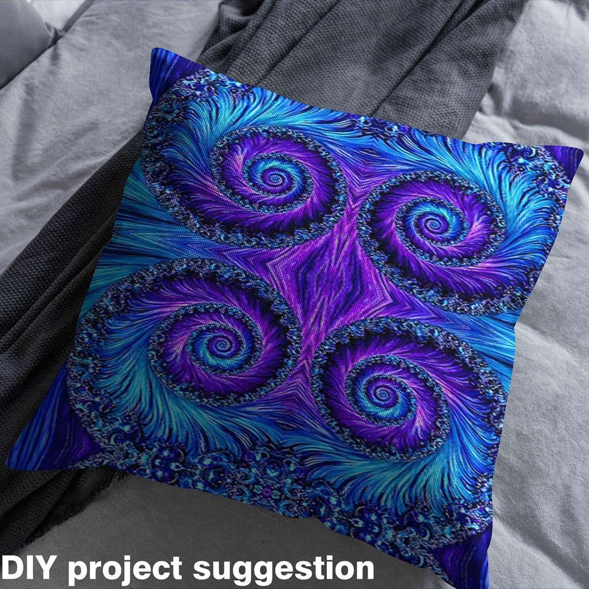 jejeloiu Paisley Upholstery Fabric by The Yard,Boho Paisley Print Reupholstery Fabric for Chairs, Bohemian Exotic Style Dizziness Decorative Waterproof Outdoor Fabric, 3 Yards,Purple