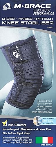 Miniatura 4 de 41 Vega Plus Rodillera estabilizadora de rótula con bisagras, correa para la rodilla, soporte para rehabilitación y prevención posteriores, 100%