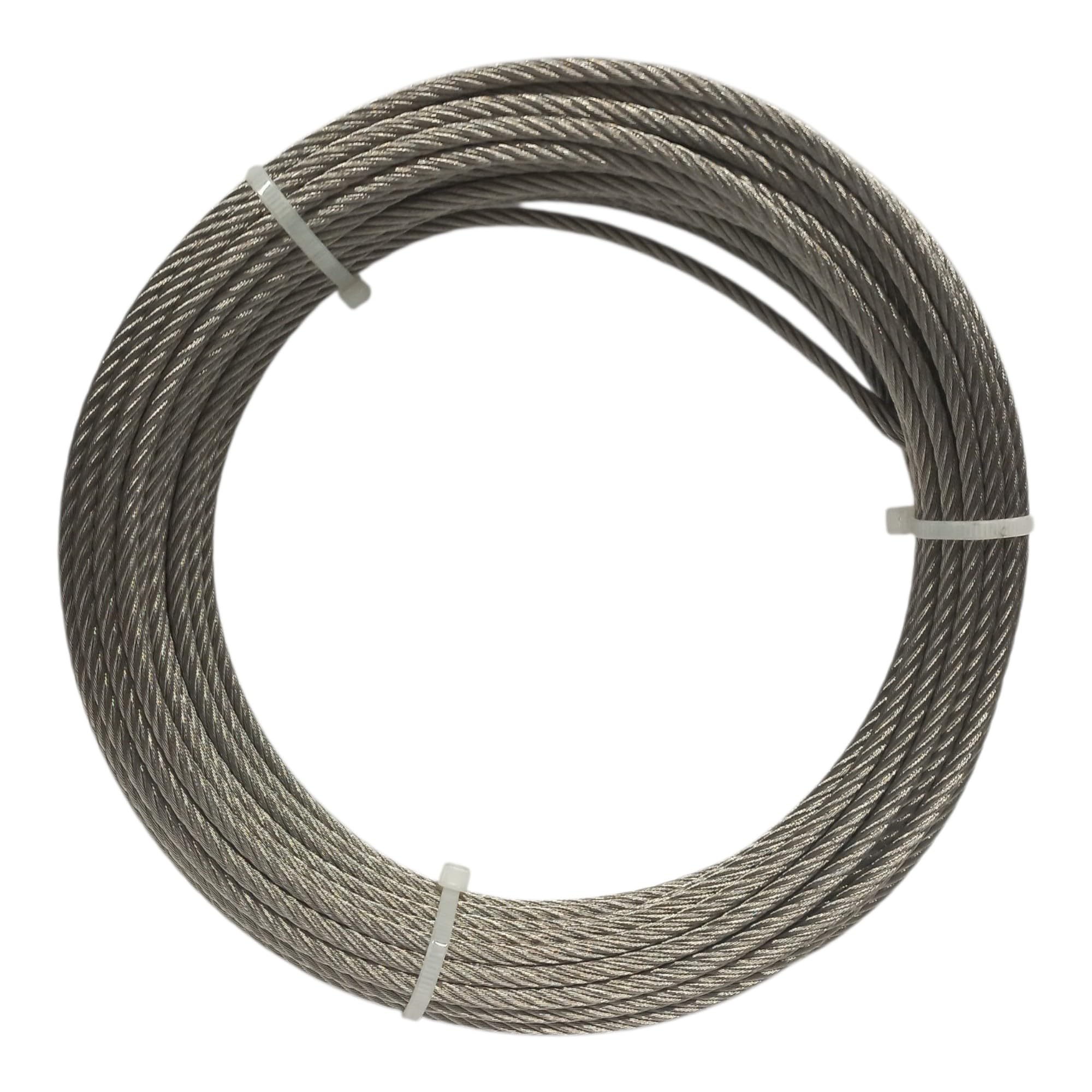 FP INOX Cable 4mm 316 Souple 7x19 INOX 316-A4 Longueur Couronne de 20 mètres