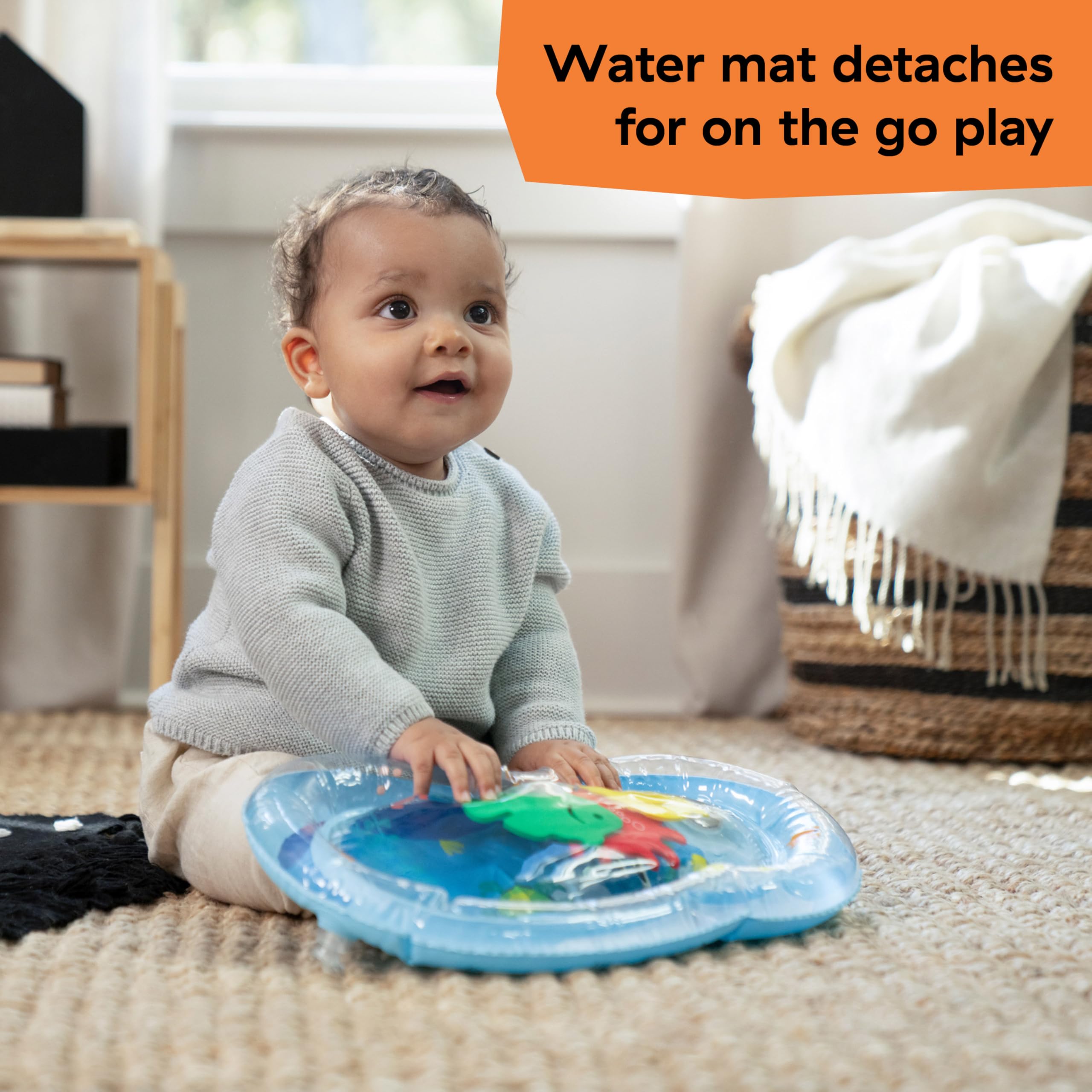 Baby Einstein Ocean Explorers Snack & Splash Faltbar Hochstuhl mit Wassermatte und 5-Punkt-Sicherheitsgurt, für Kinder ab 6 Monaten, Unisex