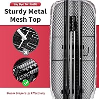 Vista 5 de Tabla de Planchar de Tamaño Completo 57" L X 15" A, Tabla de Planchar Grande y Ancha Resistente con Descanso para Plancha, Tabla de Planchar