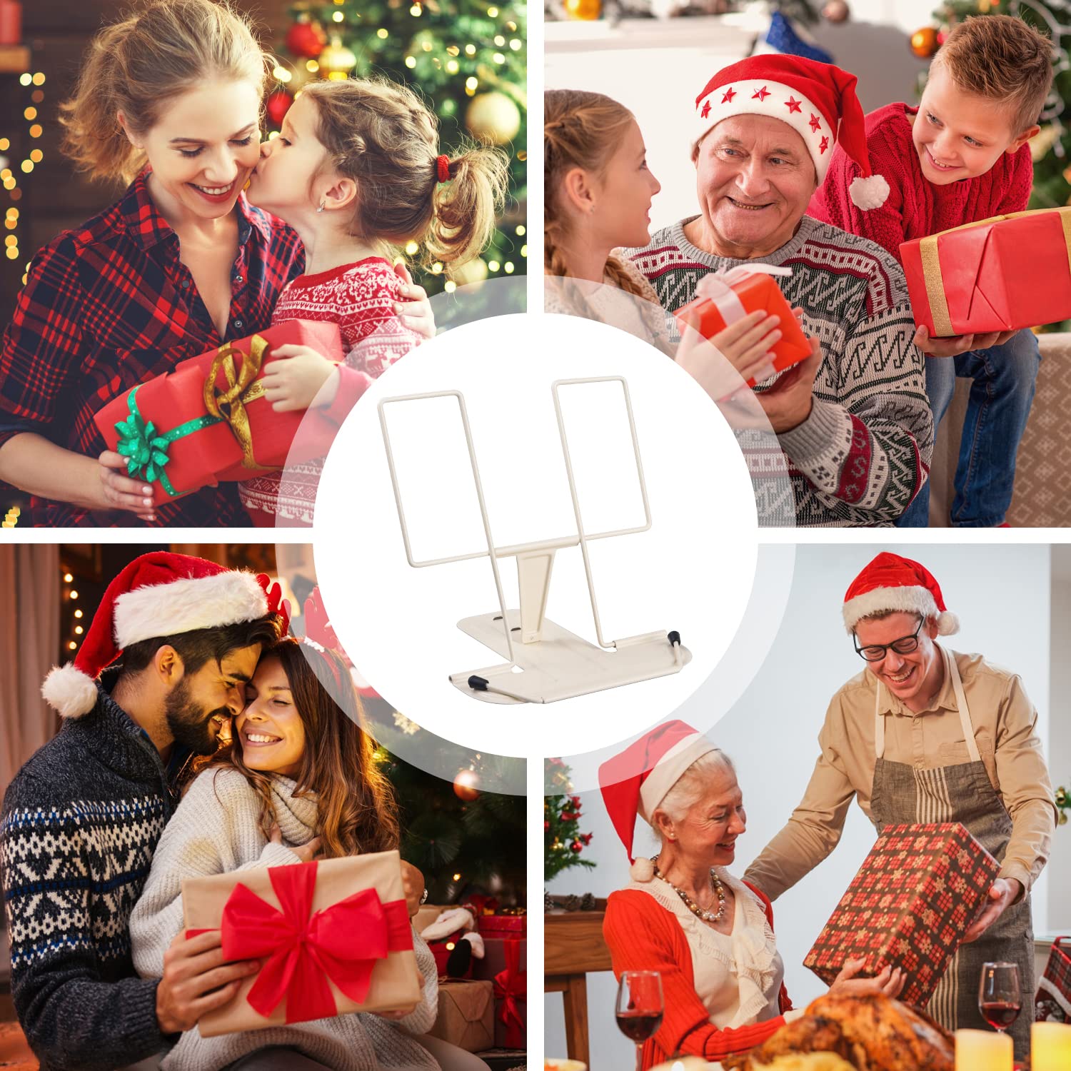 Leggio Metallico Pieghevole Per Libri - Supporto Da Lettura Regolabile | Per Studio, Ufficio O Cucina | Design Ergonomico - Foto 7